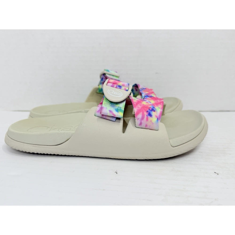 Chaco Chillos Slides Women's Size 8 Tie Dye Adjustable Comfort Sandals Vegan